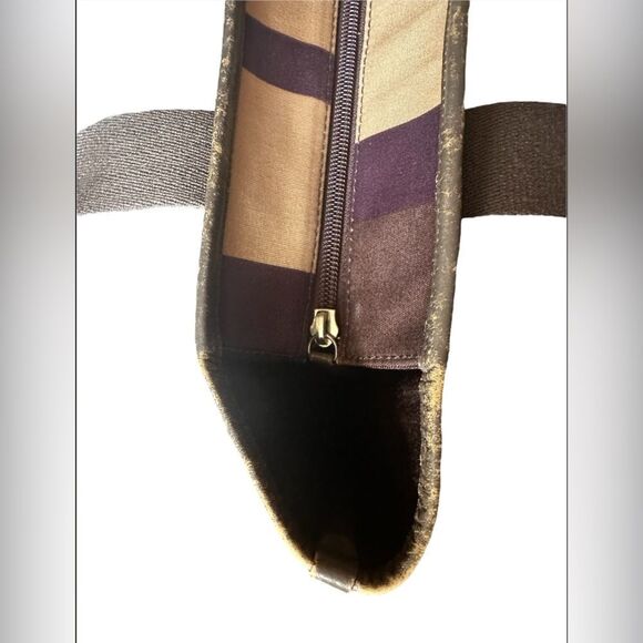 Bally Brown and Purple Tote Bag. - Picture 15 of 16